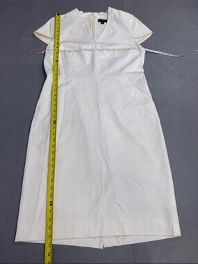 J.Crew Classic White V-Neck Stretch Sheath Dress - Women's